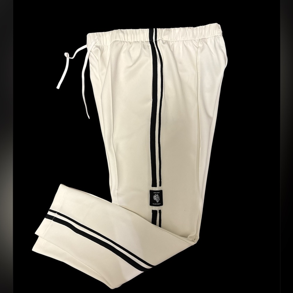 Darc Sport Cream/ Black Stripes Track Pants Size: Large